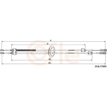 Tažné lanko, ruční převodovka COFLE 92.2CB.CT005