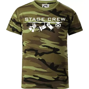 Osvětlovač - stagecrew - Dětské maskáčové triko - 104-110cm / 3-4 roky ( Zelený maskáč )