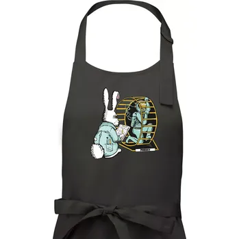 Kuchyňská zástěra Pokusy na lidech (Pecka Design) - Dámská zástěra na vaření - Univerzální velikost ( Tmavá břidlice (šedá se zeleným nádechem) )