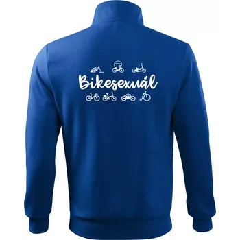 Pánská mikina Bikesexuál - Mikina bez kapuce Adventure - S ( Královská modrá )