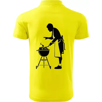 Pánská košile Grilování - Kuchař - Polokošile pánská Pique Polo 203 - 4XL ( Citrónová )