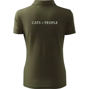 Cats > people - Polokošile dámská Pique Polo - XL ( Military )