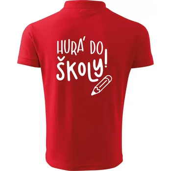 Pánská košile Hurá do školy! - Polokošile pánská Pique Polo 203 - M ( Červená )