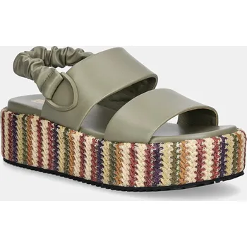 Dámské sandále Sandály Blauer OPAL dámské, zelená barva, na platformě, S5OPAL04 S5OPAL04.RAF 78X, EUR 40