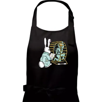 Kuchyňská zástěra Pokusy na lidech (Pecka Design) - Pánská zástěra na vaření - Univerzální velikost ( Černá )