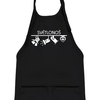 Kuchyňská zástěra Osvětlovač - světlonoš - Dětská zástěra na vaření - Univerzální velikost ( Černá )