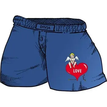 Žertovný předmět Trenýrky Love se sedícím andílkem - L černá