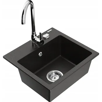 Granitový dřez Jednokomorový granitový dřez Mexen Milo černý