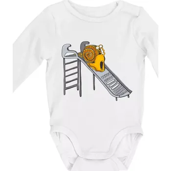 To bude ale drsný nářez (Pecka Design) - Body kojenecké s dlouhým rukávem - Dlouhý r. do 3 měs ( Bílá )