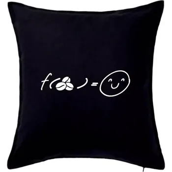 Polštář Matematická funkce - káva - Polštář 50x50 - 50x50 - Pouze potah ( Černá )