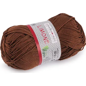 Příze Bavlněná pletací příze Limone 50 g Varianta: 37 (201) hnědá, Balení: 1 ks
