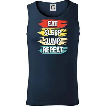 Eat sleep JUMP repeat - Tílko pánské Core - XL ( Námořní modrá (velmi tmavá - téměř černá) )
