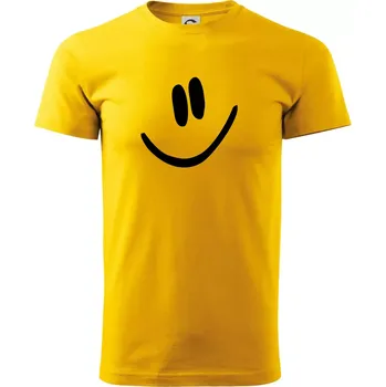 Emoji bez obrysu - usměv - Triko extra velké (5-8XL) - 7XL ( Žlutá )