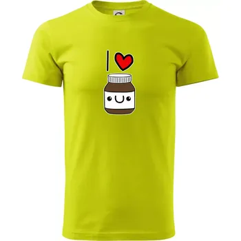 I love nugeta - Klasické pánské triko vyšší gramáže - 2XL ( Limetková )