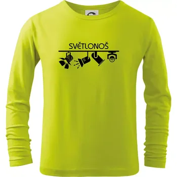 Dětská móda Osvětlovač - světlonoš - Triko dětské Long Sleeve - 146 cm/10 let ( Limetková )