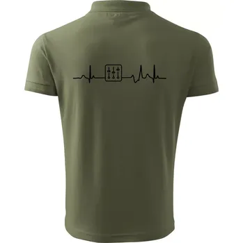 Pánská košile Ekg zvukař - mixpult - Polokošile pánská Pique Polo 203 - S ( Khaki )