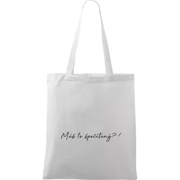 Nákupní taška Matematika - máš to spočítaný - Taška bavlněná - 42 x 38 cm ( Bílá )