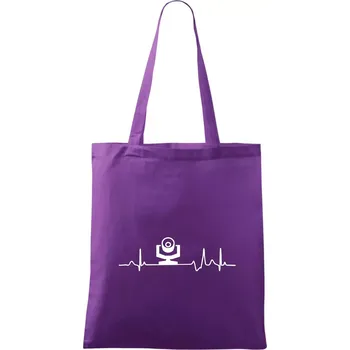 Ekg osvětlovač - robo hlava - Taška bavlněná - 42 x 38 cm ( Fialová )
