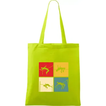 Skok do výšky vintage - Taška bavlněná - 42 x 38 cm ( Limetková )