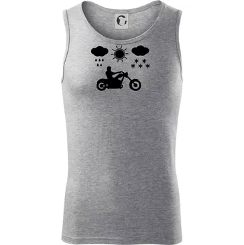Motorkář za každého počasí - chopper - Tílko pánské Core - XL ( Tmavě šedý melír )