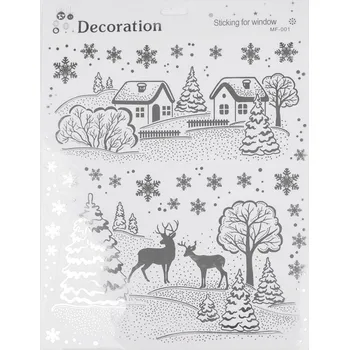 Okenní dekorace Stoklasa Vánoční okenní fólie samolepicí (1 karta) stříbrná