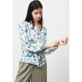 Dámská halenka Halenka Medicine dámská, béžová barva, vzorovaná RW25-BDD304 01A, vel. L