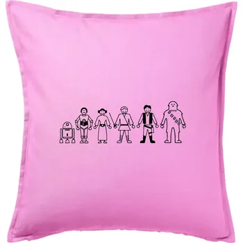 Polštář SW - Postavičky IV řada - Polštář 50x50 - 50x50 - Pouze potah ( Růžová )
