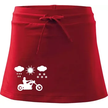 Dámská sukně Motorkář za každého počasí - chopper - Sportovní sukně - two in one - L ( Červená )