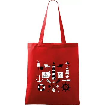 Ikony - mořeplavec - Taška bavlněná - 42 x 38 cm ( Červená )
