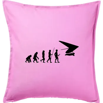 Polštář Evoluce rogalo - Polštář 50x50 - 50x50 - Pouze potah ( Růžová )