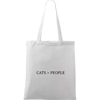 Cats > people - Taška bavlněná - 42 x 38 cm ( Bílá )