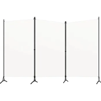 Paraván VidaXL 3panelová Paraván bílá 260 x 180 cm