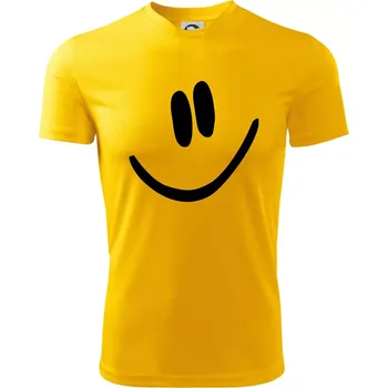 Emoji bez obrysu - usměv - Dětské triko sportovní (dresovina) - 146 cm/10 let ( Žlutá )