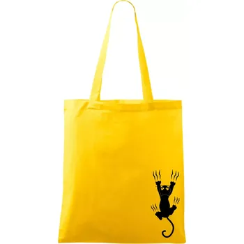 Kočka visící - Taška bavlněná - 42 x 38 cm ( Žlutá )