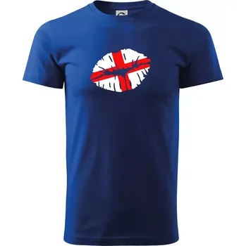 Pánské tričko England kiss - Triko extra velké (5-8XL) - 6XL ( Královská modrá )