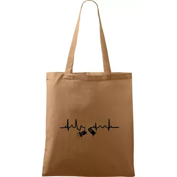 Nákupní taška Ekg osvětlovač - spoty - Taška bavlněná - 42 x 38 cm ( Cappuccino )