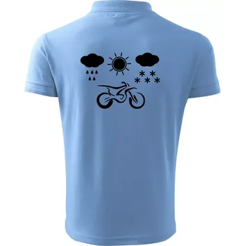 Pánská košile Motorkář za každého počasí - enduro - Polokošile pánská Pique Polo 203 - 5XL ( Pyžamově modrá )