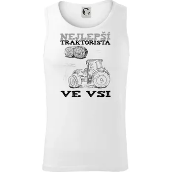 Pánské termoprádlo Nejlepší traktorista ve vsi - Tílko pánské Core - M ( Bílá )