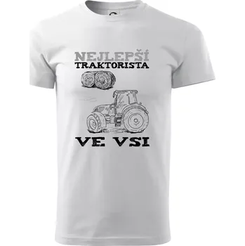 Pánské tričko Nejlepší traktorista ve vsi - Triko extra velké (5-8XL) - 8XL ( Bílá )