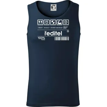 Čárový kód - Ředitel - Tílko pánské Core - L ( Námořní modrá (velmi tmavá - téměř černá) )