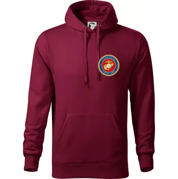 Pánská mikina United States Marine Corps barevné - Mikina pánská Cape s kapucí - 5XL ( Garnet )