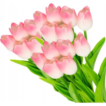 umělá květina TULIPÁN kytice umělé květiny RŮŽOVÁ 20 kusů 41cm