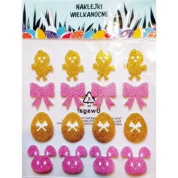 samolepka Samolepky konvexní, brokátové, 16 ks