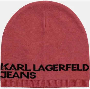 Čepice Bavlněná čepice Karl Lagerfeld Jeans oranžová barva, A3W33109 32X, vel. ONE SIZE