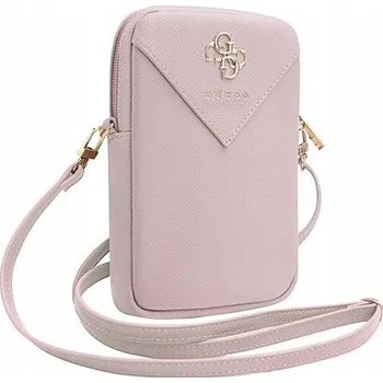 Pouzdro na mobilní telefon Kabelka na telefon Guess, růžová crossbody, pouzdro, elegantní, kožená