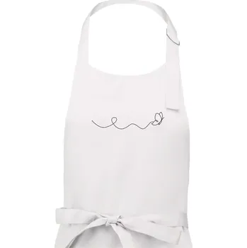 Kuchyňská zástěra Dráha letu motýla - vlnovka - Pánská zástěra na vaření - Univerzální velikost ( Bílá )