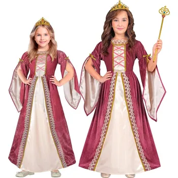 Karnevalový kostým Dívčí luxusní kostým středověká princezna - Pro věk 4-5 let