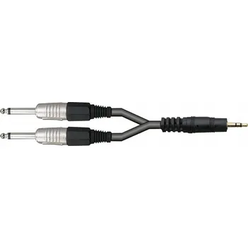 Audio kabel Signálový kabel Jack stereo 3,5 / 2x Jack mono 6,5