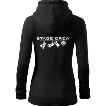 Dámská mikina Osvětlovač - stagecrew - Dámská mikina trendy zipper s kapucí - XS ( Černá )