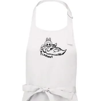 Kuchyňská zástěra Labubuť - Pánská zástěra na vaření - Univerzální velikost ( Bílá )